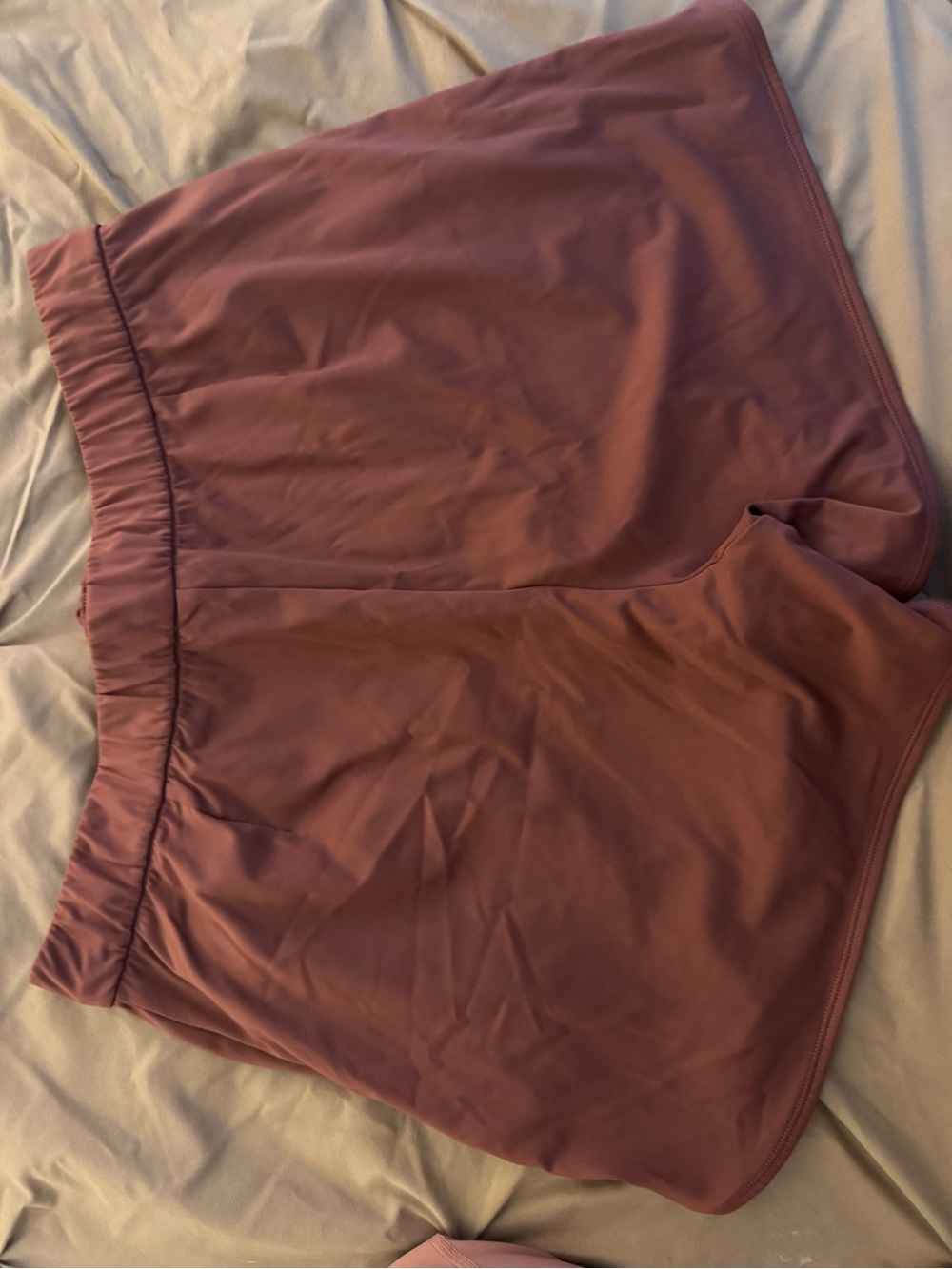 Women's Athletic Shorts in Cinnamon with Drawstring Waist - Picture 2 of 2
